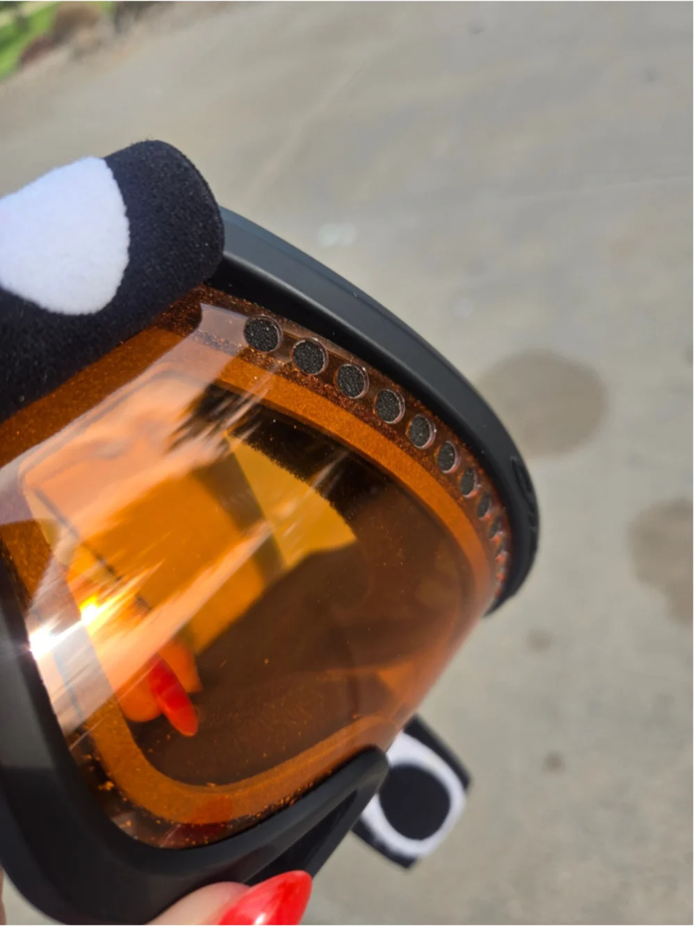 Oakley Black & Orange Ski Goggles One Size